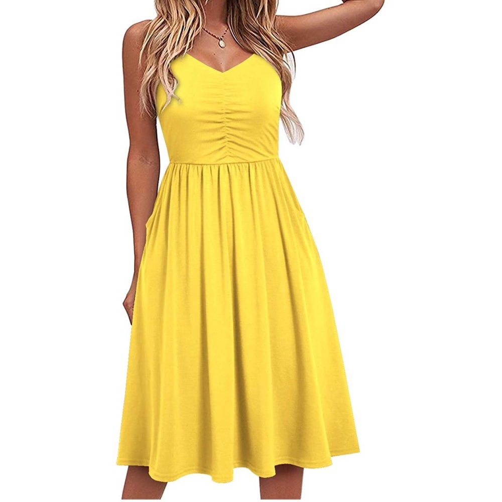 Yellow casual sundress